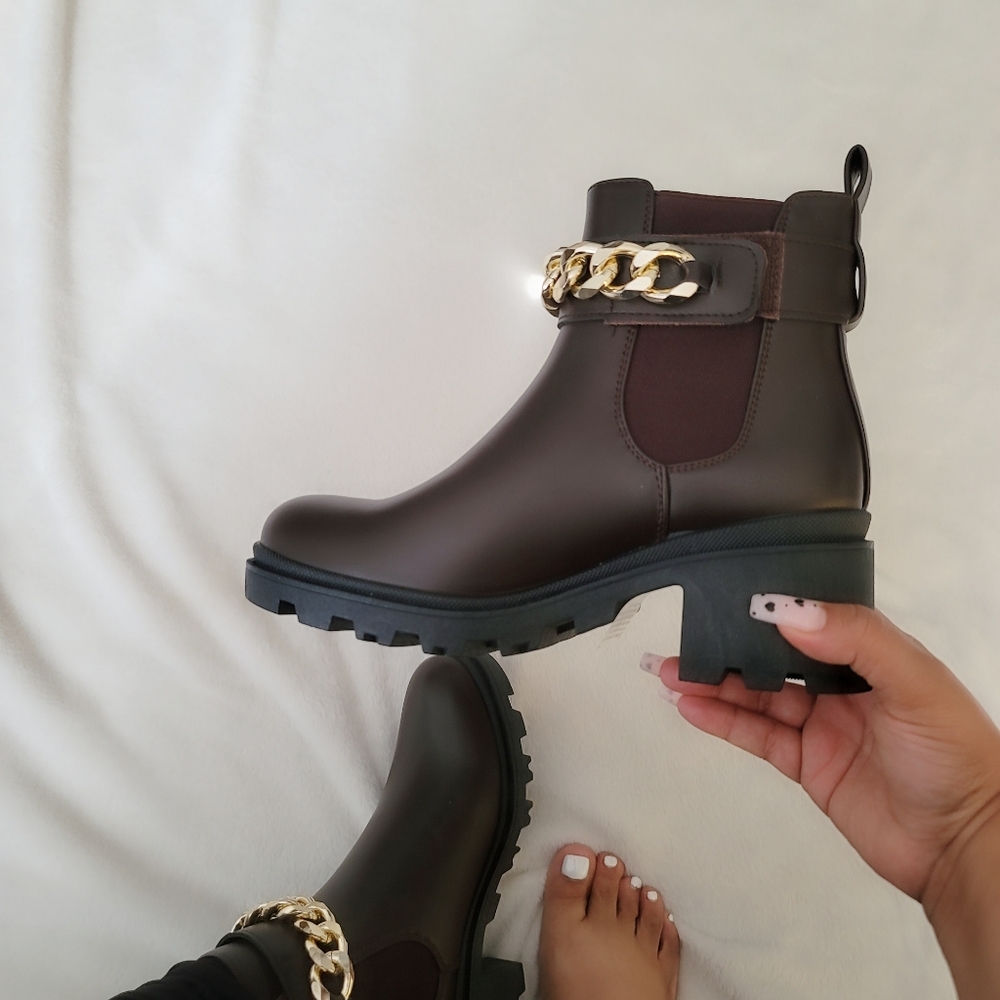 🥰BEST SELLER 🥰 Gabrielle Brown Chain boots - Picture 6 of 7